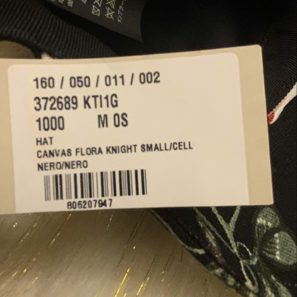 NWT Gucci Canvas Flora Knight Basebal Hat/Cap M 57 & Certificate Of Authenticity - Picture 10 of 16